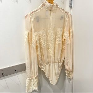 LIKE NEW. HOT AS HELL Lace Top One-Piece